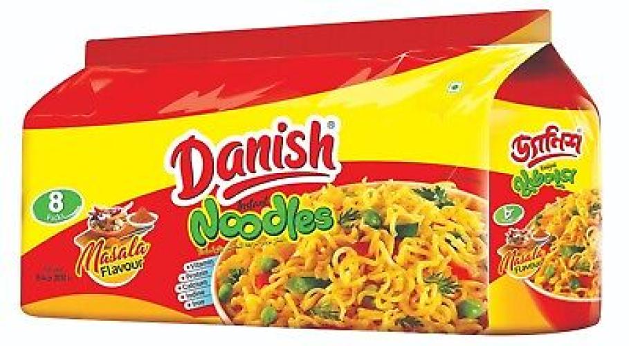 Danish Instant Noodles Masala Flavor 5pcs Comb (1 X 12=12)