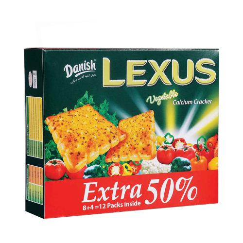 Danish Lexus Vegetable Cracker 180gm (1X12=12)