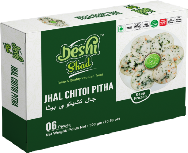 Deshi Shad Jhal Chitoi Pitha 300gm 6pcs (1X 12=12)